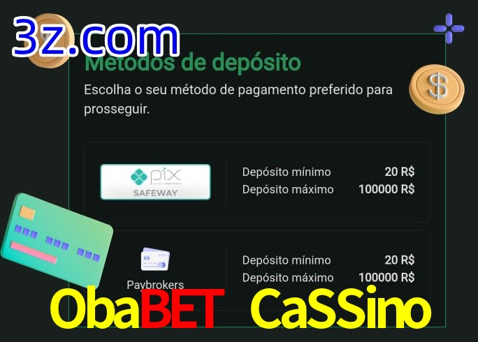 O cassino Obabet CaSSino oferece uma grande variedade de métodos de pagamento
